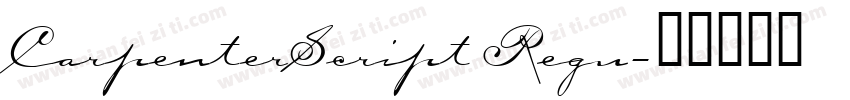 CarpenterScript Regu字体转换